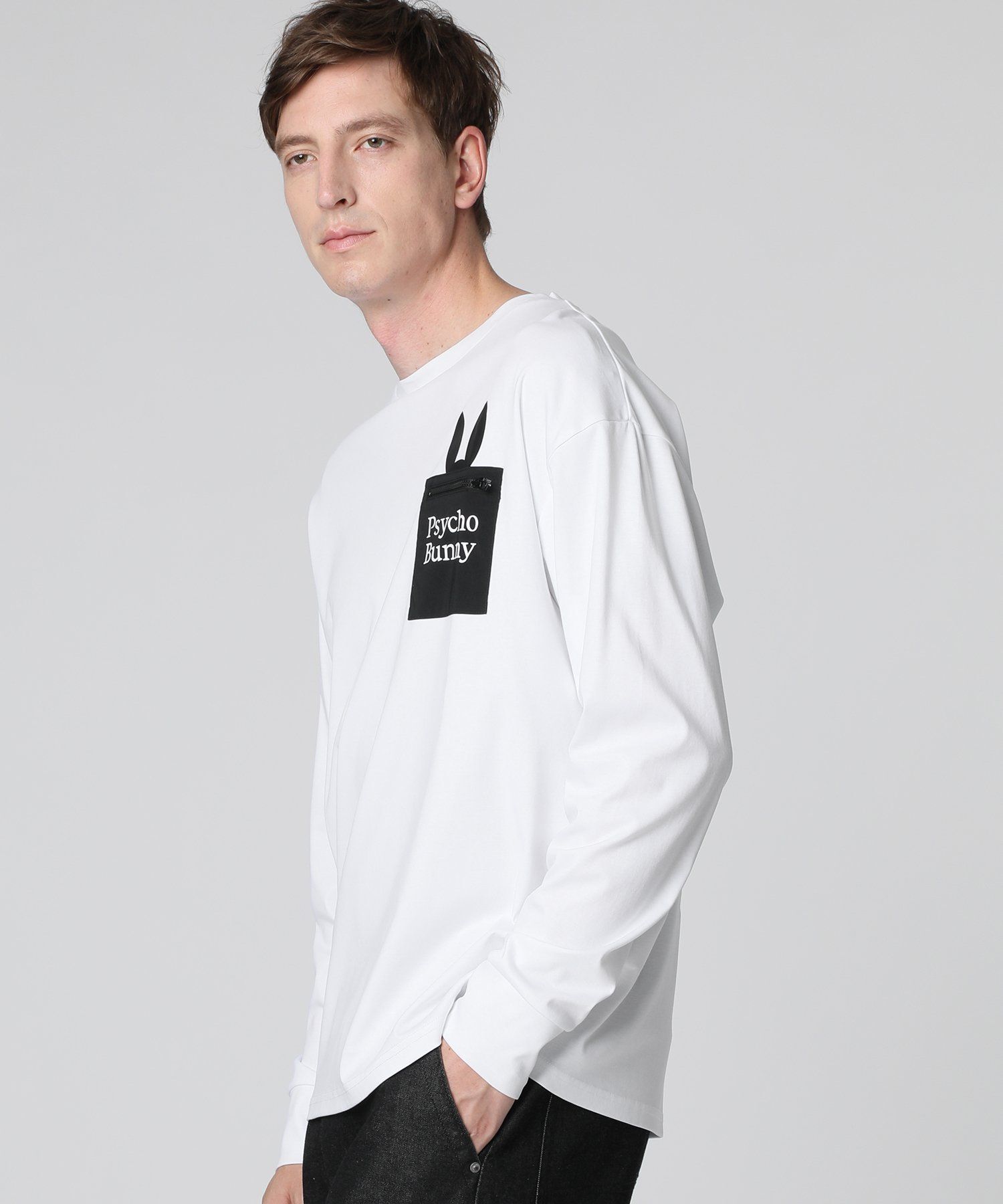 サイコバニー　NEWポケットバニー シルケットスムース ロングスリーブTシャツ NEWポケットバニー シルケットスムース ロングスリーブTシャツ