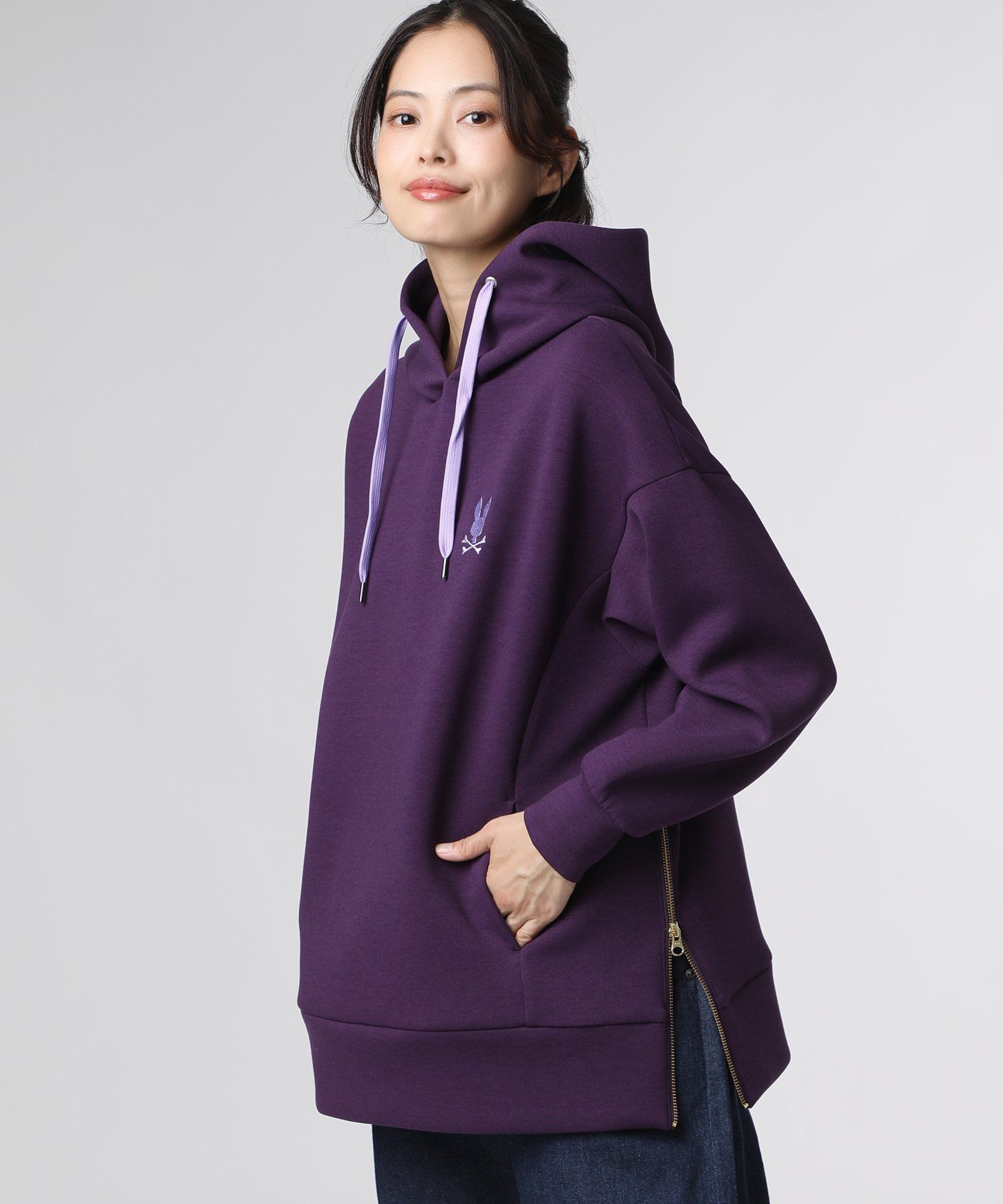 美品 Psycho Bunny サイコバニー プルオーバーボアフリース