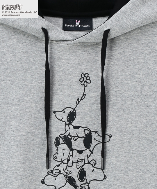 [WOMEN]PEANUTS × Psycho Bunnyコラボ 75thデザイン パーカ 