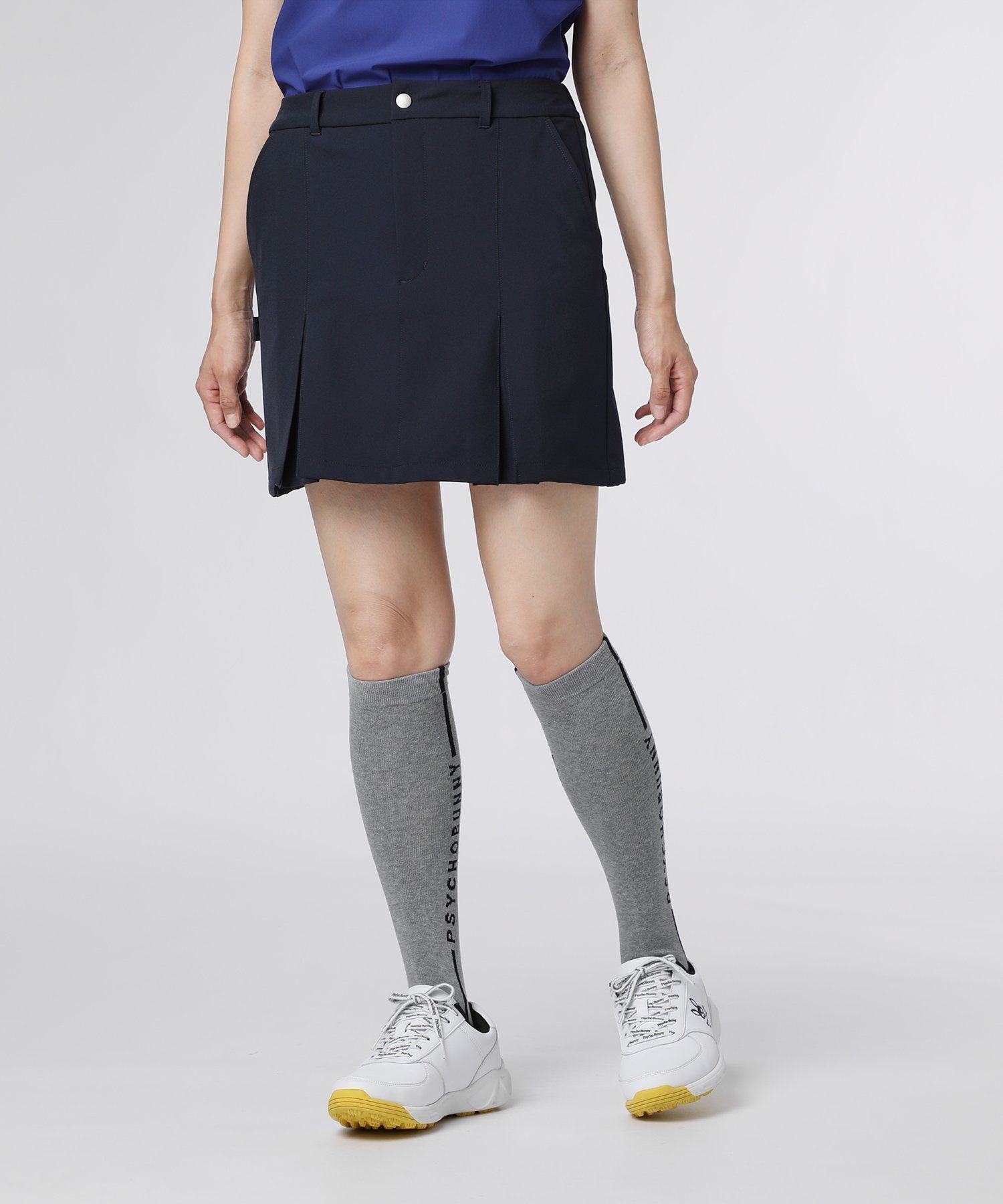 GOLF] [WOMEN]2WAYストレッチツイル ボックスプリーツ スカート