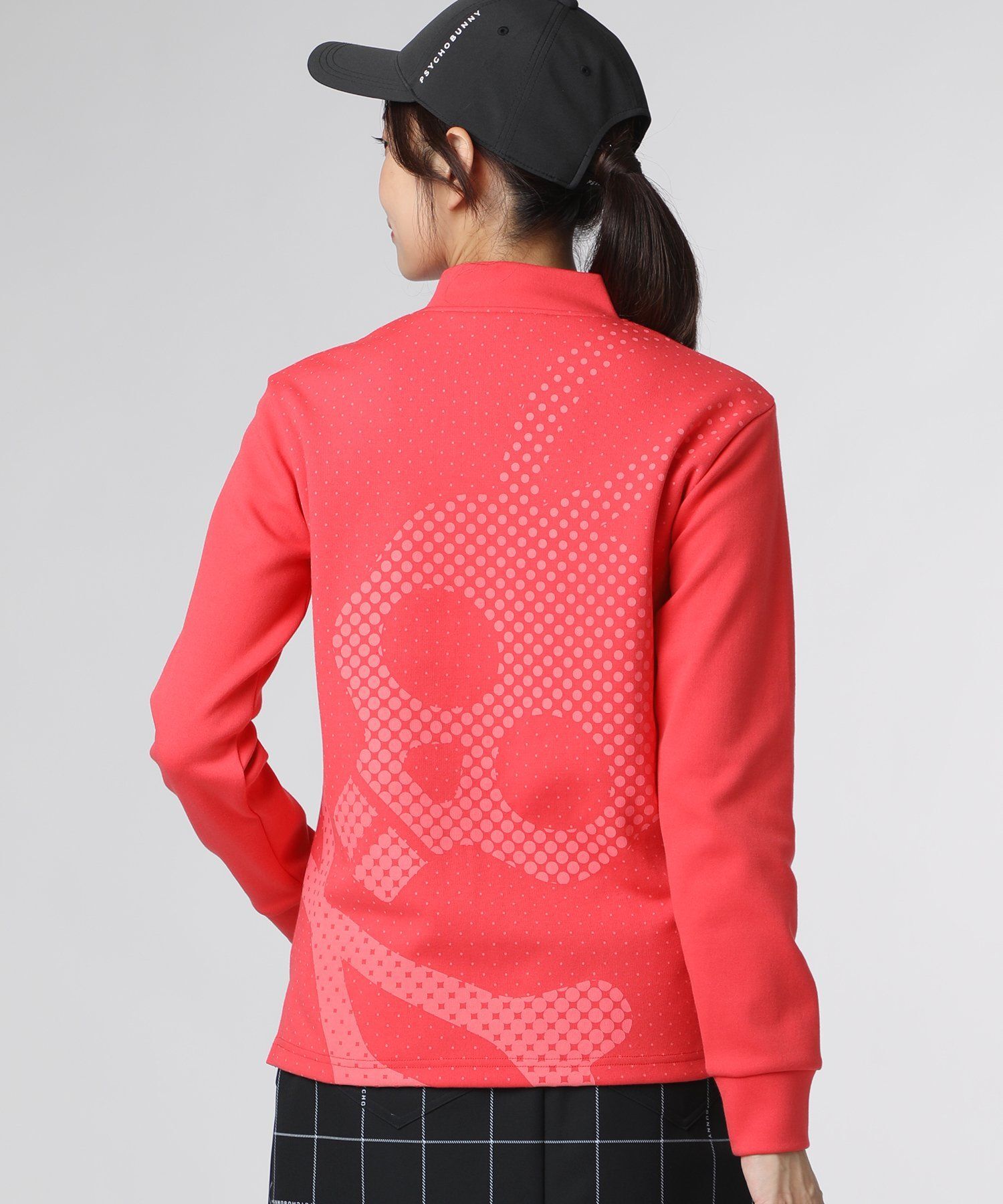 サイコバニー ゴルフ モックネック ハイネック ハーフジップ ストレッチ GOLF][WOMEN]ハーフジップ 長袖モックネック｜Psycho Bunny