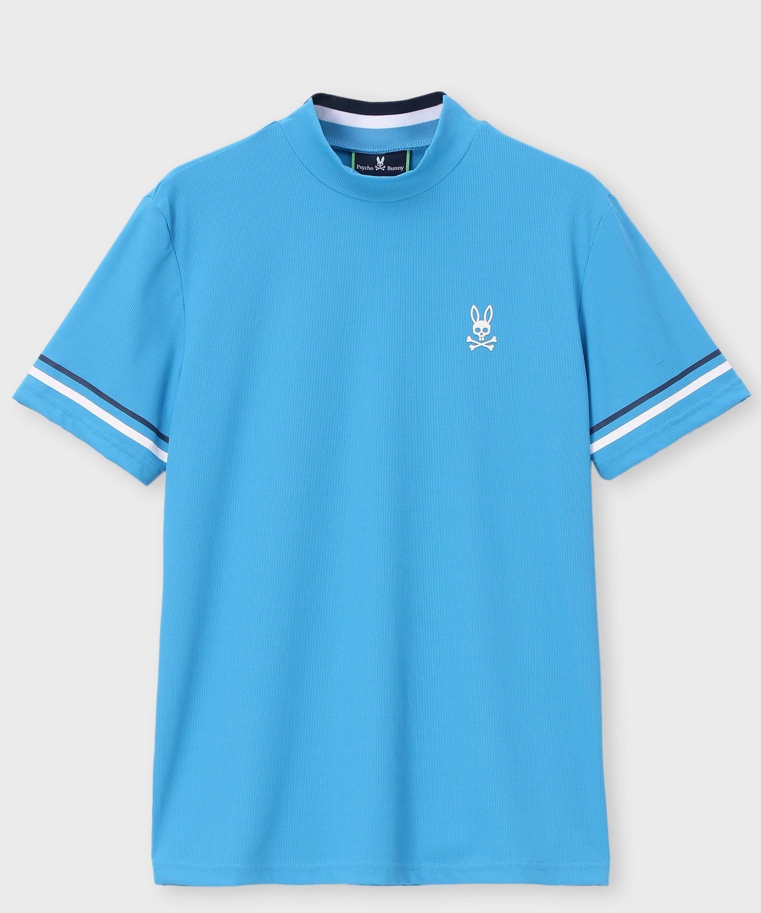 ゴ*マ様 23GOLF VTK-F1 ゴルフシャツ ブルー GOLF]スリーブライン モックネックTシャツ｜Psycho Bunny
