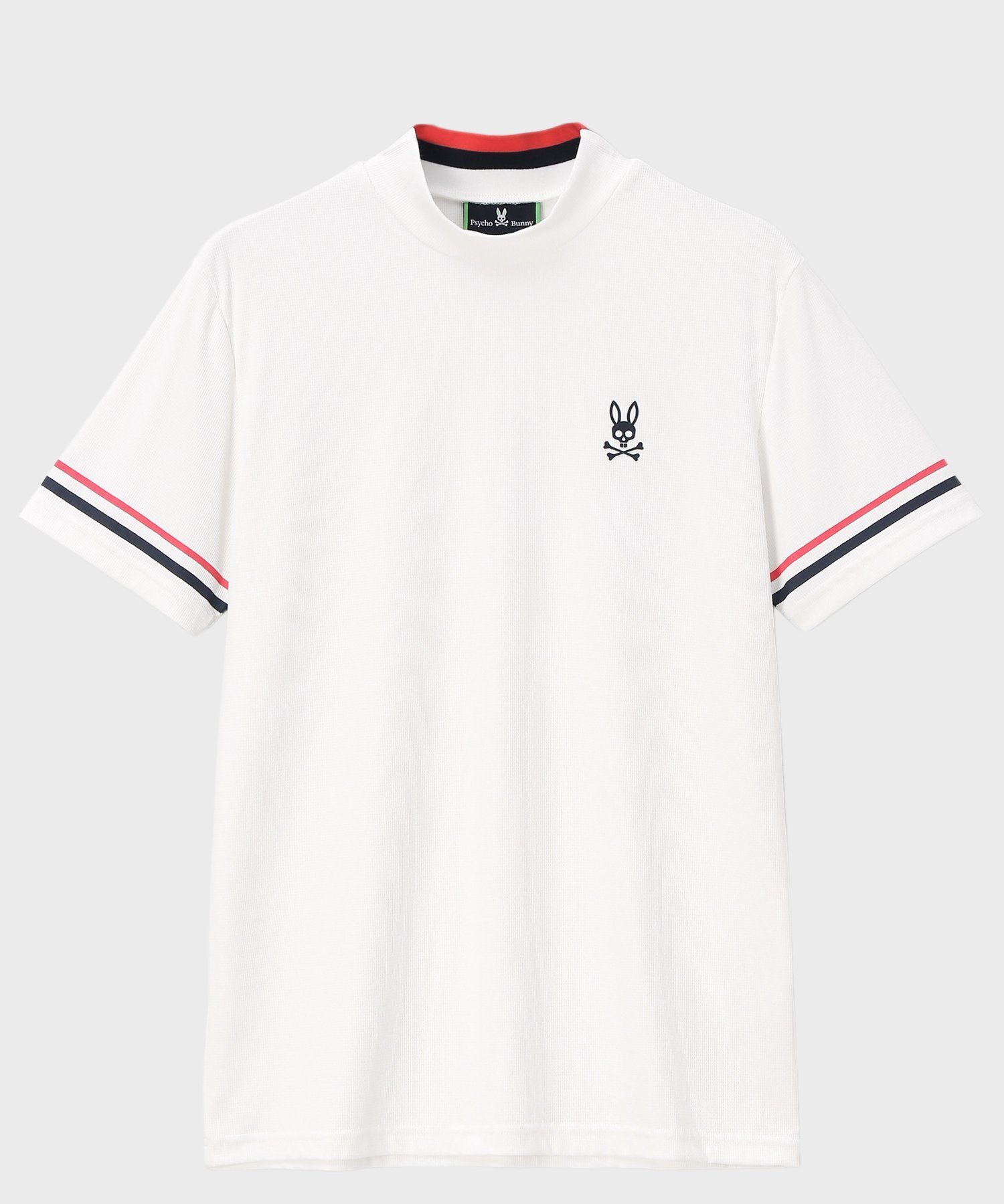 専用 サイコバニー ゴルフ Tシャツ モックネック スプラッシュ 白 XL GOLF]スリーブライン モックネックTシャツ｜Psycho Bunny