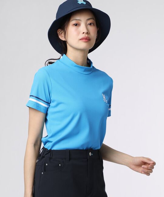 [GOLF][WOMEN]スリーブライン モックネックTシャツ
