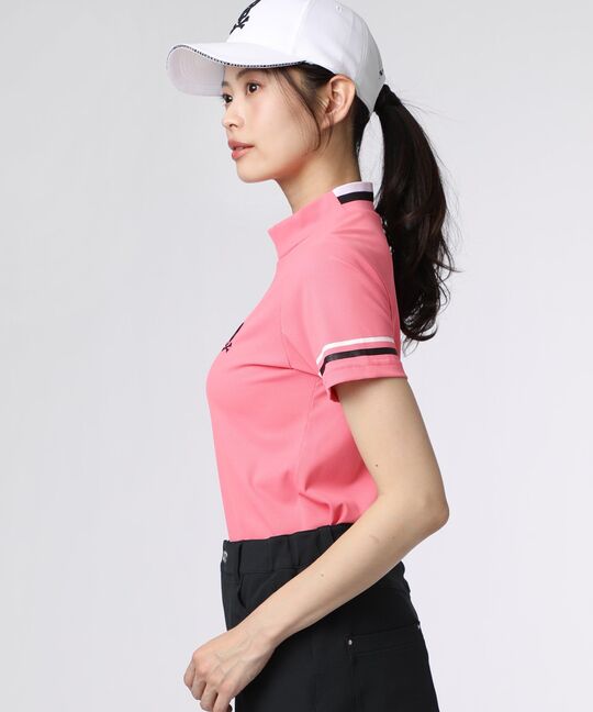 [GOLF][WOMEN]スリーブライン モックネックTシャツ