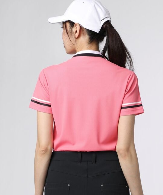 [GOLF][WOMEN]スリーブライン モックネックTシャツ