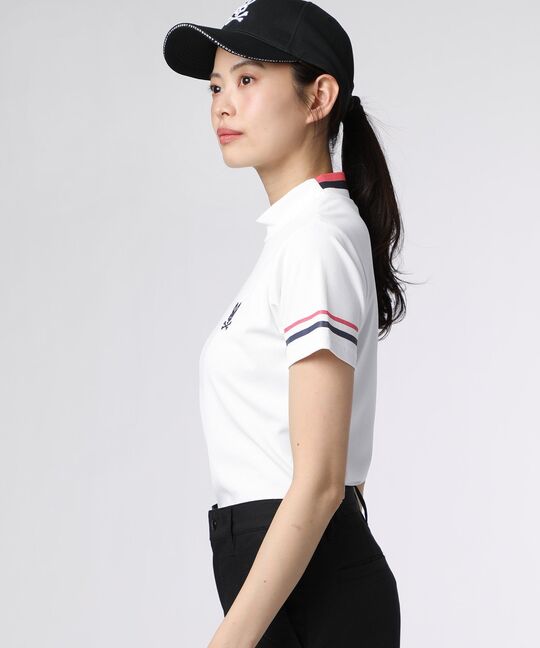 [GOLF][WOMEN]スリーブライン モックネックTシャツ