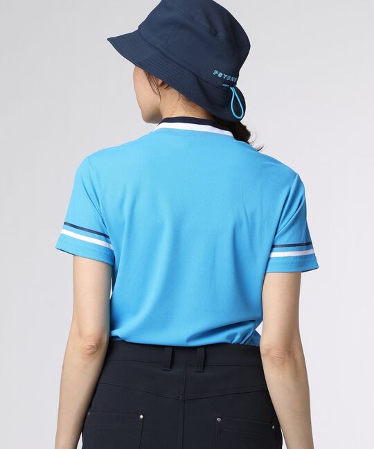 [GOLF][WOMEN]スリーブライン モックネックTシャツ