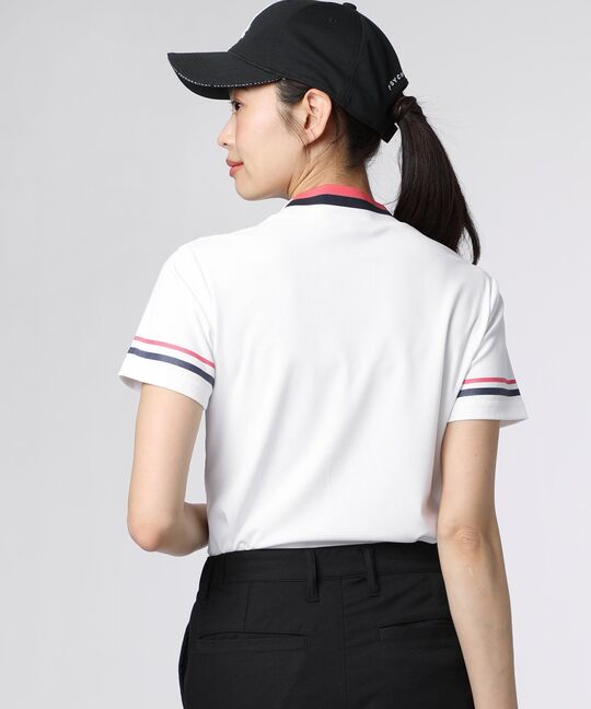 [GOLF][WOMEN]スリーブライン モックネックTシャツ