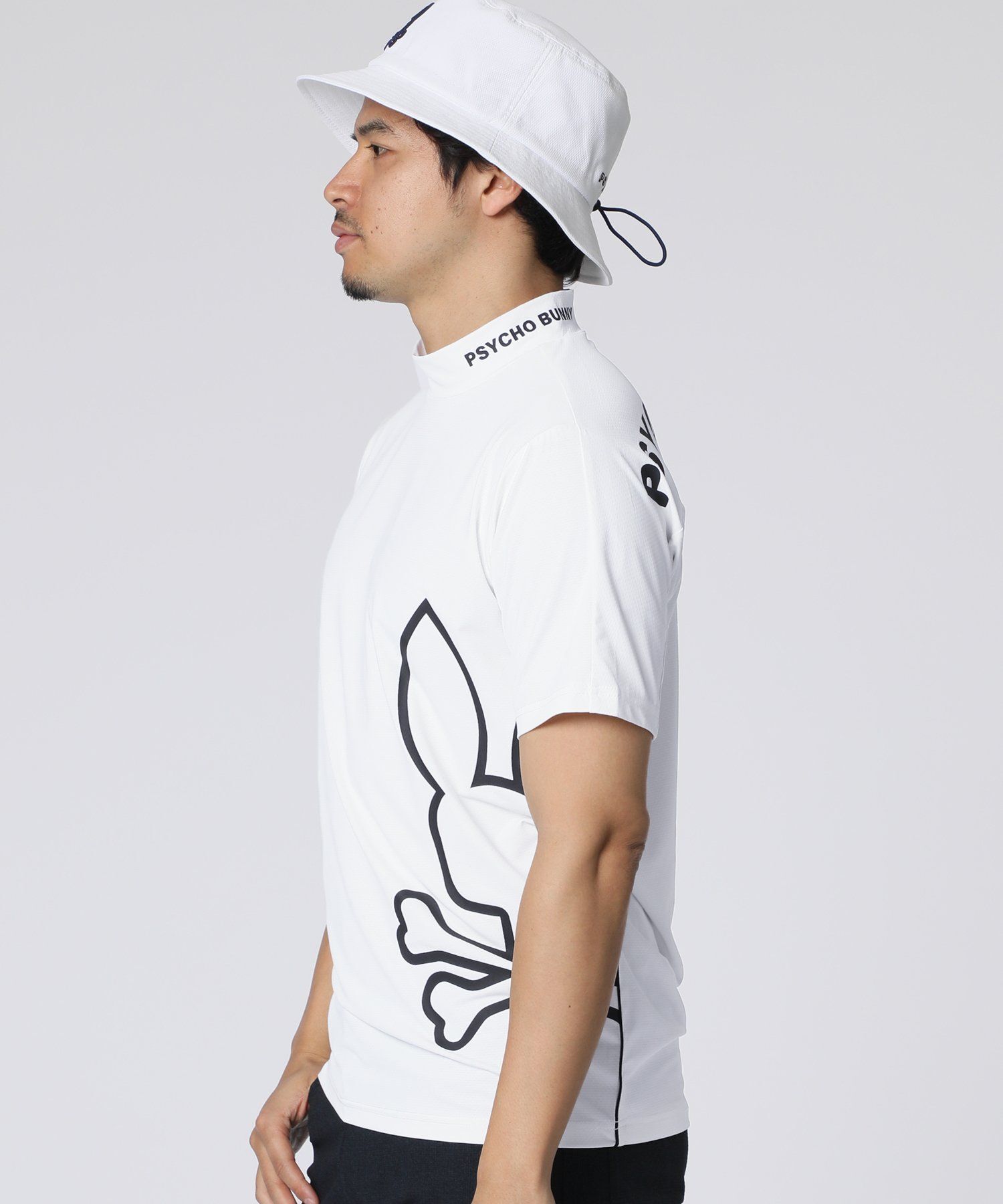 GOLF] パイピング シルエットロゴ モックネックTシャツ｜Psycho