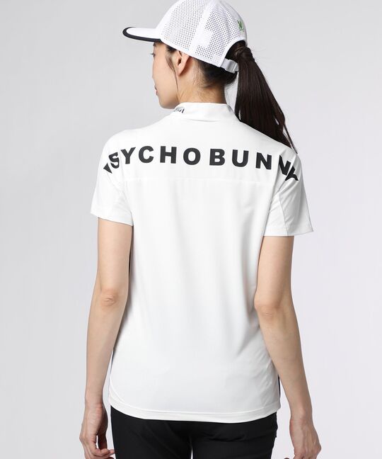 [GOLF] [WOMEN] パイピング シルエットロゴ モックネックTシャツ