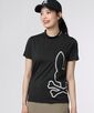 [GOLF] [WOMEN] パイピング シルエットロゴ モックネックTシャツ