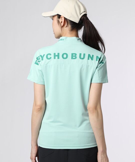 [GOLF] [WOMEN] パイピング シルエットロゴ モックネックTシャツ