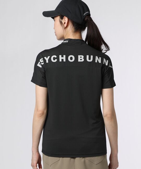 [GOLF] [WOMEN] パイピング シルエットロゴ モックネックTシャツ