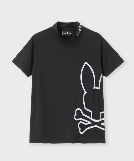 [GOLF] [WOMEN] パイピング シルエットロゴ モックネックTシャツ