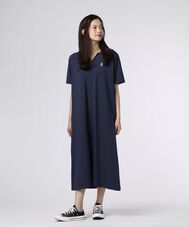[WOMEN]ポンチ キーネック ワンピース