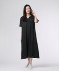 [WOMEN]ポンチ キーネック ワンピース