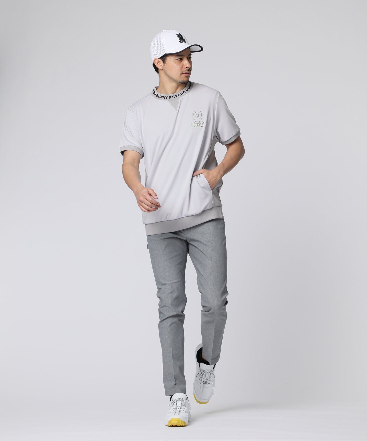 Psycho Bunny サイコバニー ゴルフ トレーナー スウェット L GOLF]リラックスフィット クルーネック半袖スウェット｜Psycho