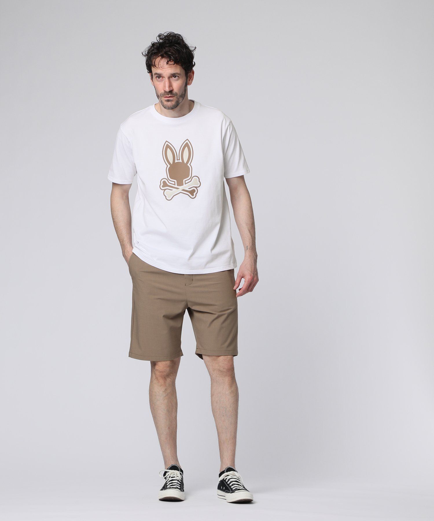 Psycho Bunny ホワイト長袖シャツ M Psycho Bunny ホワイト長袖シャツ M