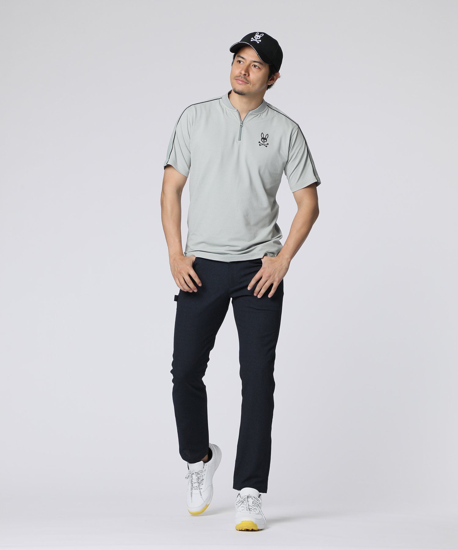 GOLF] ハーフジップ ヘンリーネックTシャツ｜Psycho Bunny