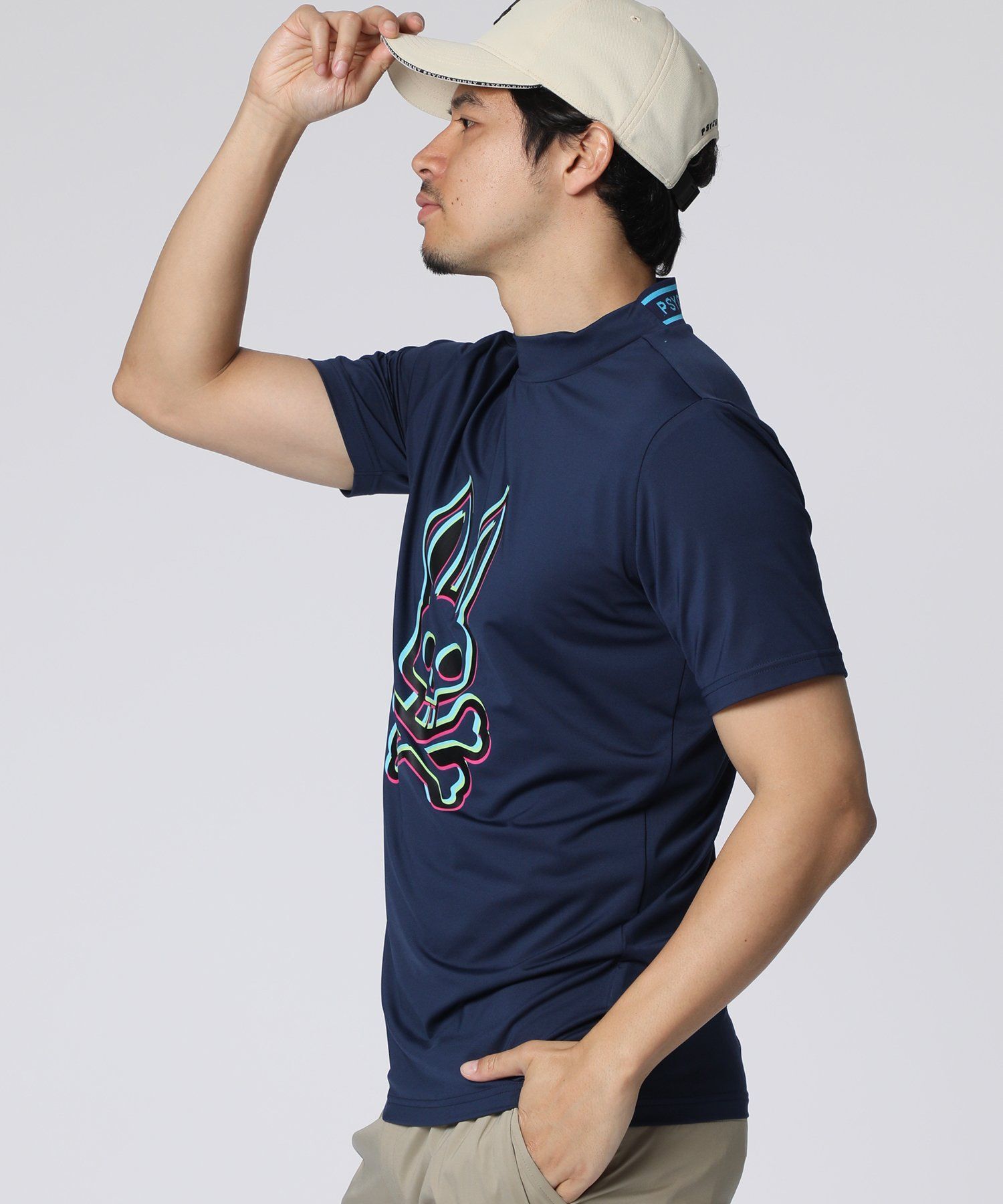GOLF][WOMEN] 3Dカラーロゴ モックネックTシャツ｜Psycho Bunny