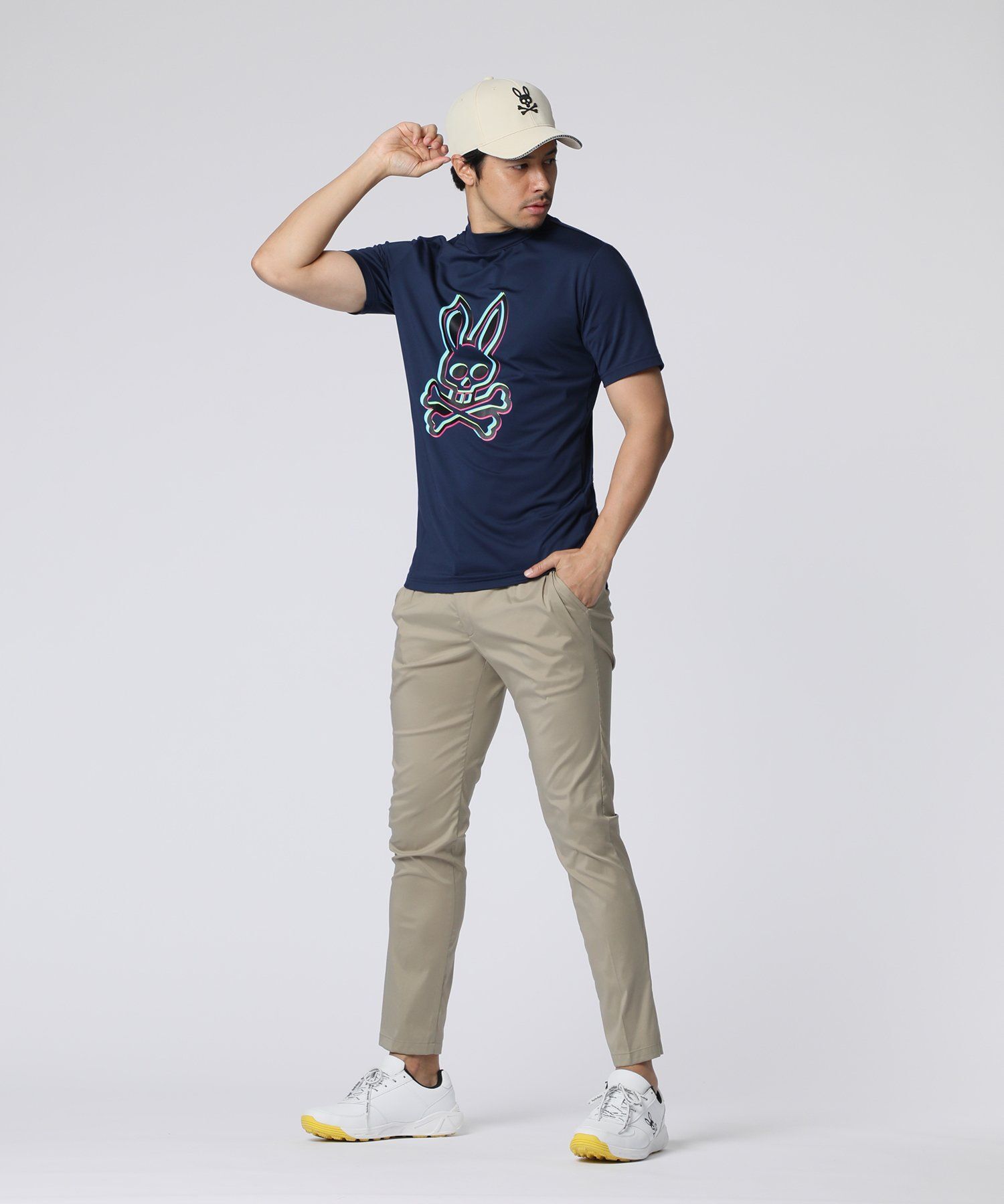 GOLF] 3Dカラーロゴ モックネックTシャツ｜Psycho Bunny｜サイコ