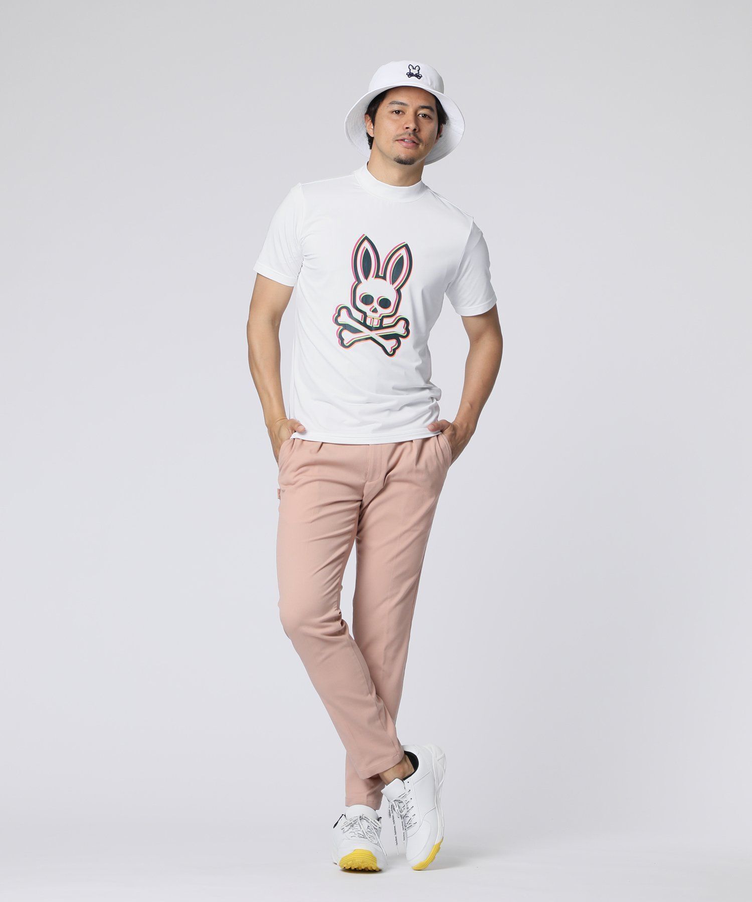 GOLF] 3Dカラーロゴ モックネックTシャツ｜Psycho Bunny｜サイコ