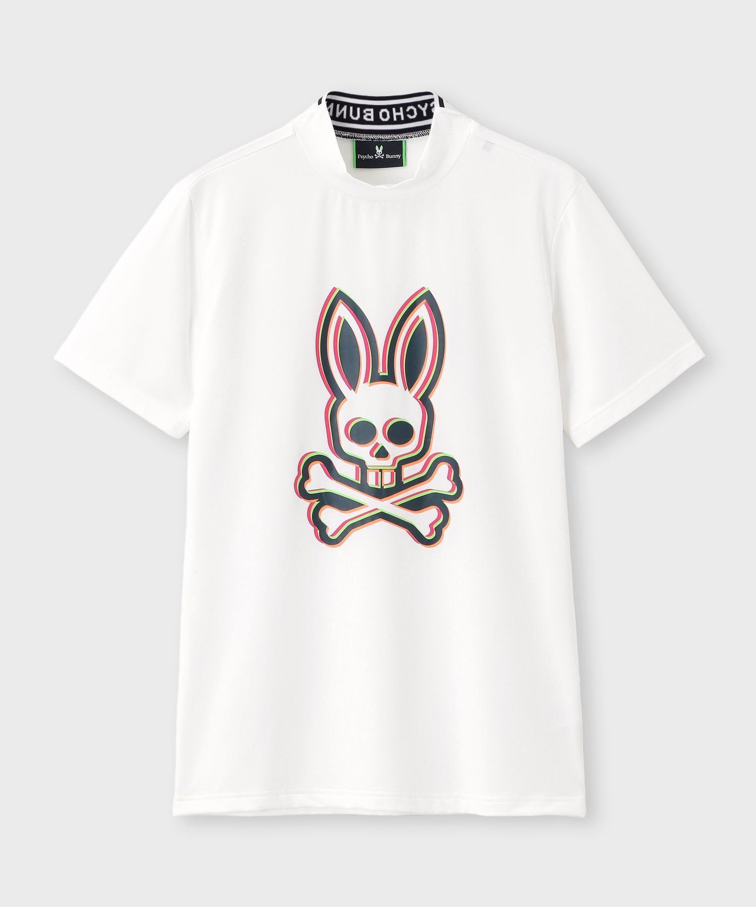 サイコバニーPsycho Bunnyゴルフ 3Dカラーロゴ モックネックTシャツ GOLF] 3Dカラーロゴ モックネックTシャツ｜Psycho Bunny｜サイコ