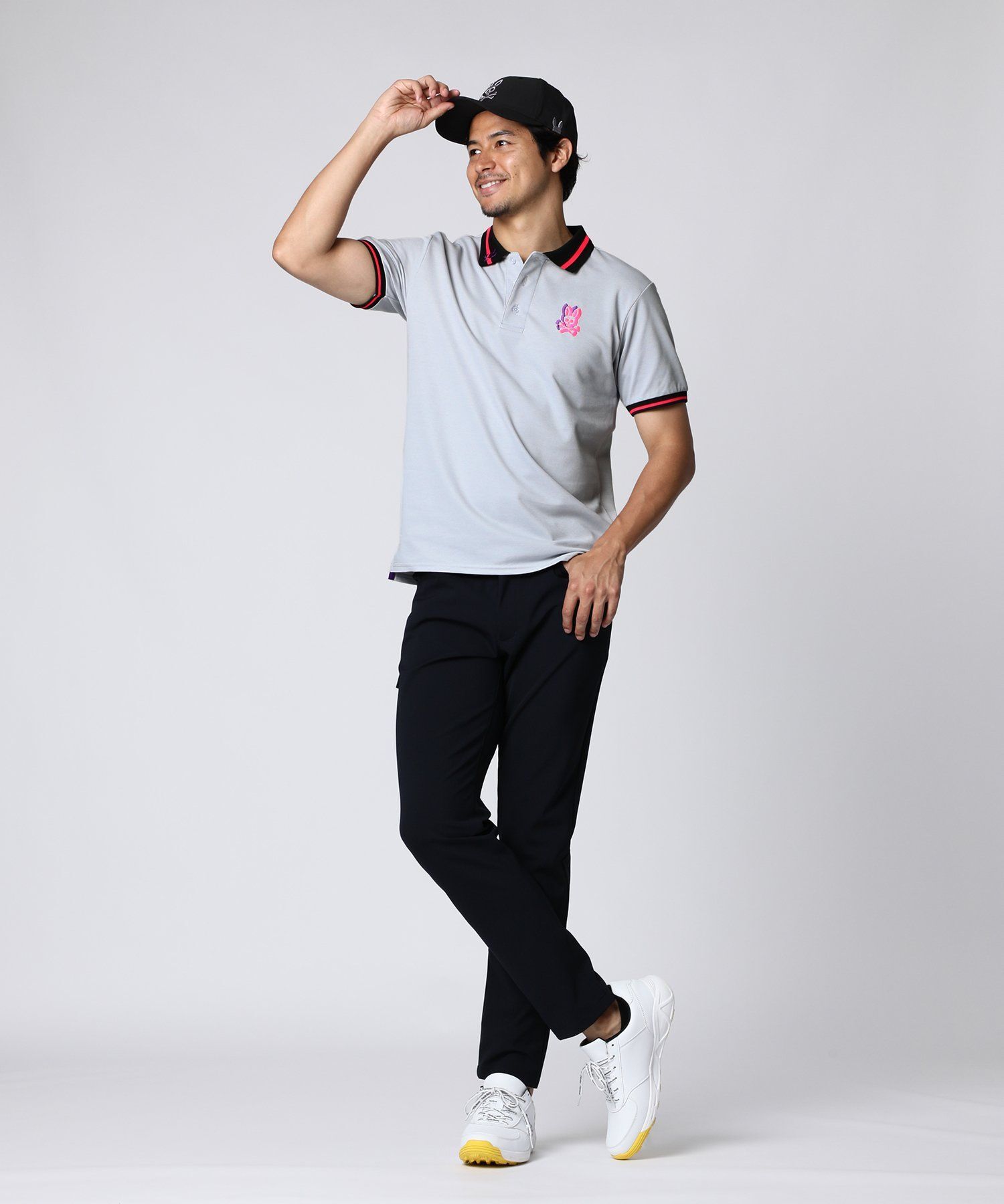 サイコバニーGOLF Primeflex セットアップ ポロシャツ&ハーフパンツ GOLF]3D BUNNY ポロシャツ｜Psycho Bunny｜サイコバニー 公式