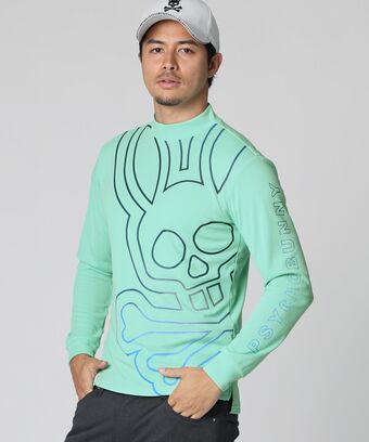 [GOLF]グラデーションビッグバニー 　モックネックTシャツ