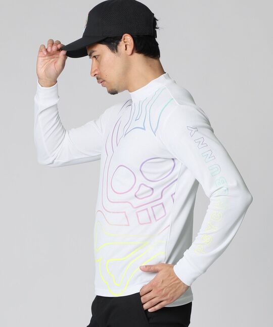 [GOLF]グラデーションビッグバニー モックネックTシャツ