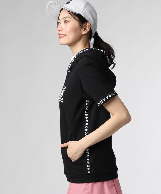 [GOLF][WOMEN]3ポイント ジャガードテープ 半袖パーカ