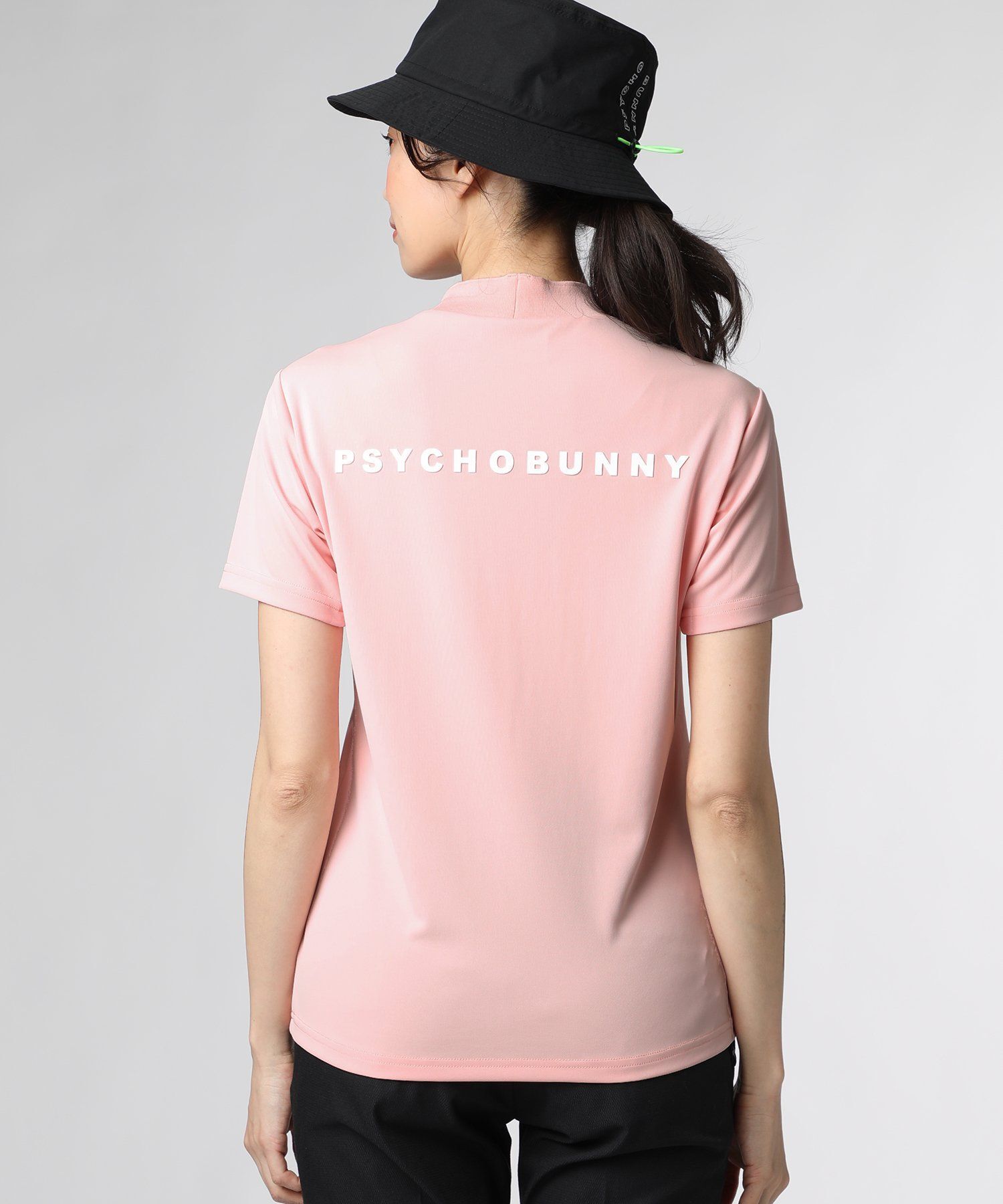 GOLF][WOMEN]スペースマスター ジャガードロゴ 半袖モックネック