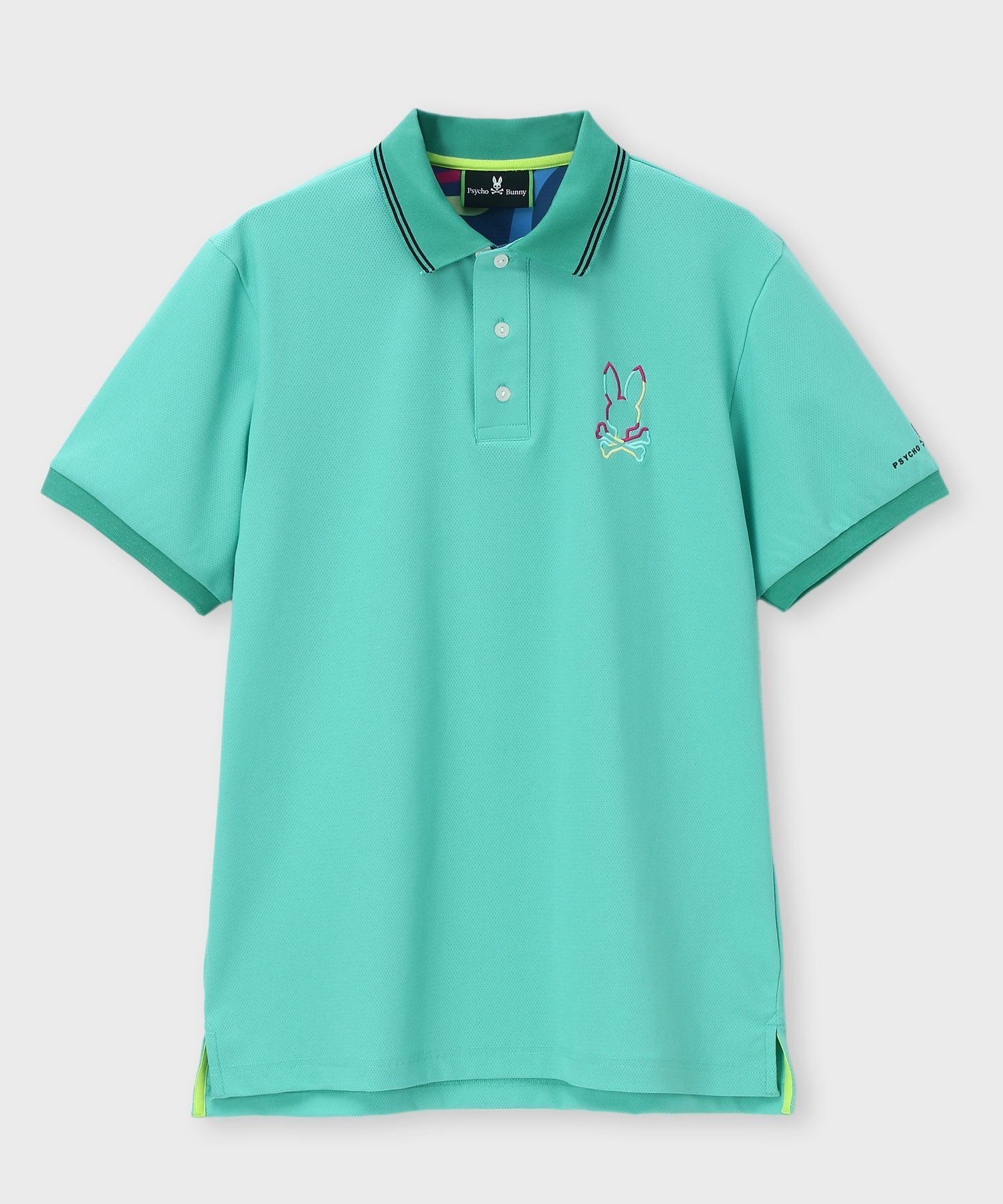 【RUFFLOG】美品　ラフロッグ　NIKIコラボ　ゴルフ　ポロシャツ　グリーン GOLF]WAVE リサイクルストレッチメッシュ ポロシャツ｜Psycho