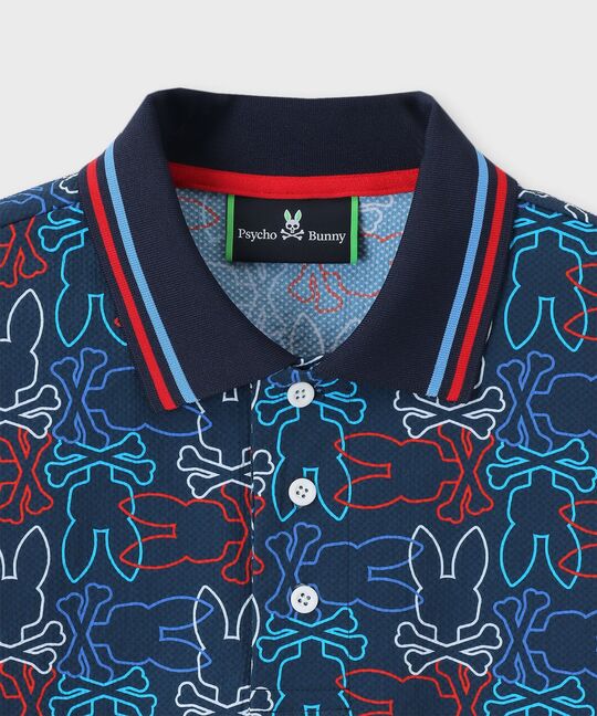 [GOLF]トリコカラー アウトラインバニー ポロシャツ