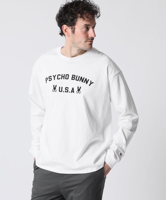 RUSSELL × Psycho Bunny コラボ ロングスリーブTシャツ
