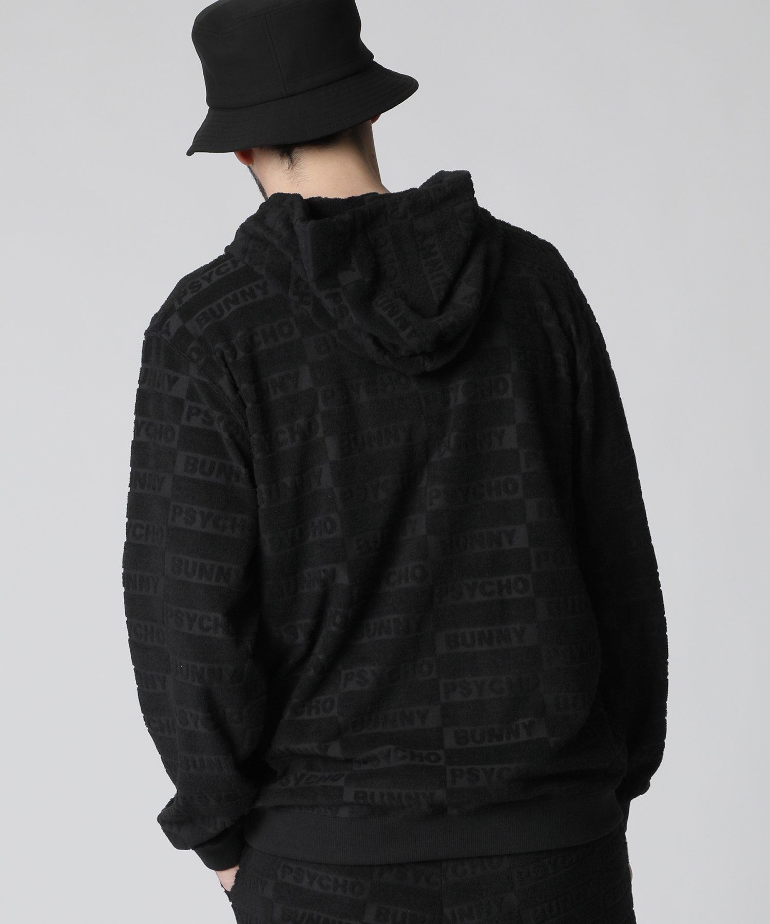 LONER BOYS x MOCK コラボT XL バイカー系 ビッグサイズ ブロックジャガード セットアップ パイルジップパーカ|Psycho