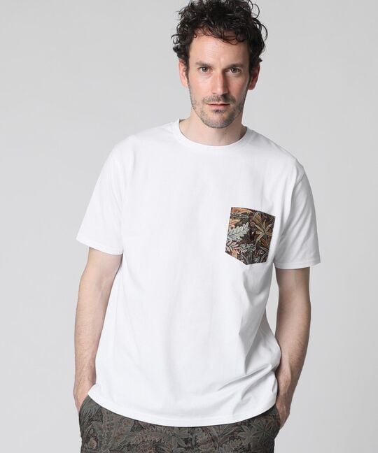[LIBERTY]ボタニカルプリント ポケット Tシャツ