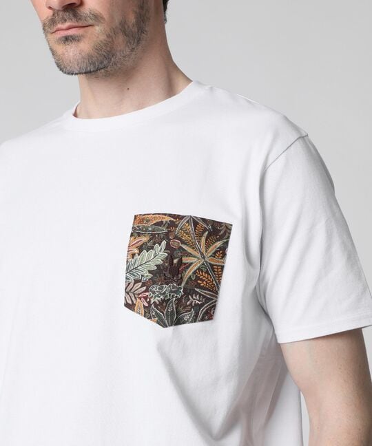 [LIBERTY]ボタニカルプリント ポケット Tシャツ