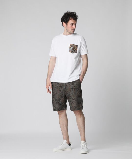 [LIBERTY]ボタニカルプリント ポケット Tシャツ