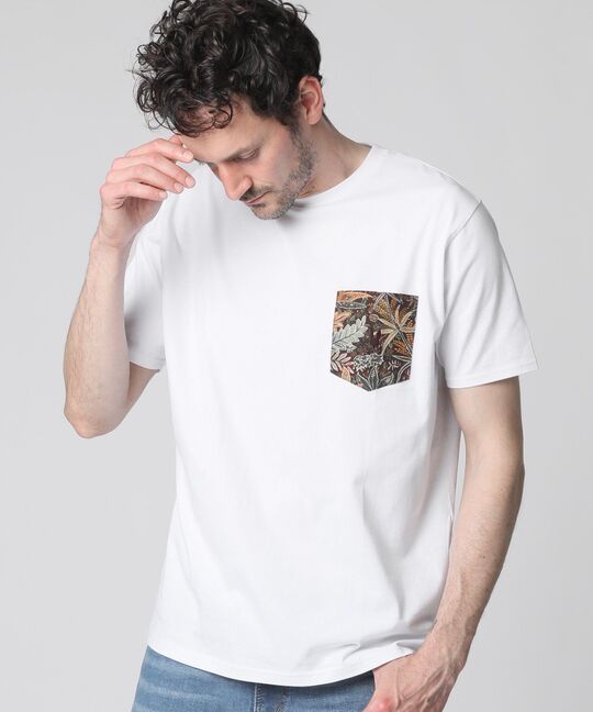 [LIBERTY]ボタニカルプリント ポケット Tシャツ