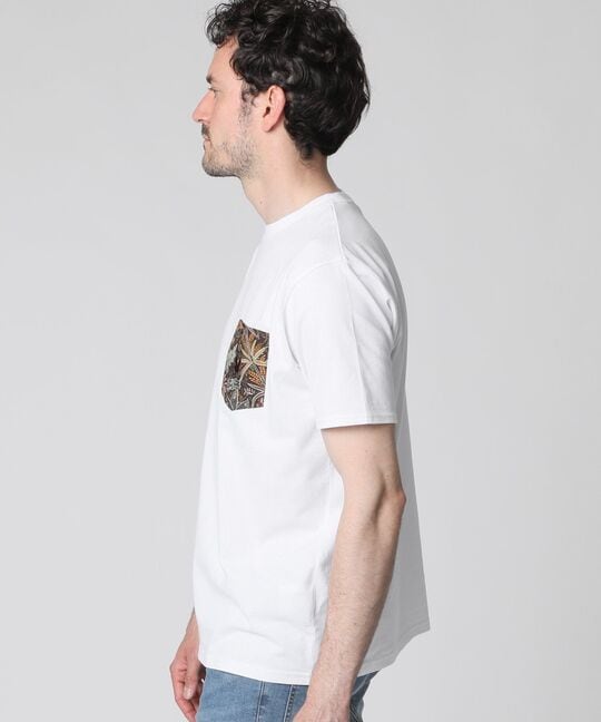 [LIBERTY]ボタニカルプリント ポケット Tシャツ