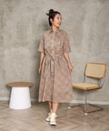 [WOMEN][LIBERTY] フラワープリント シャツワンピース