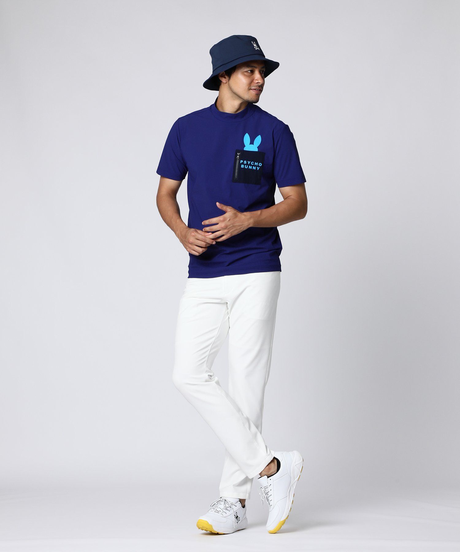 GOLF] ポケットバニーモックネックTシャツ｜Psycho Bunny