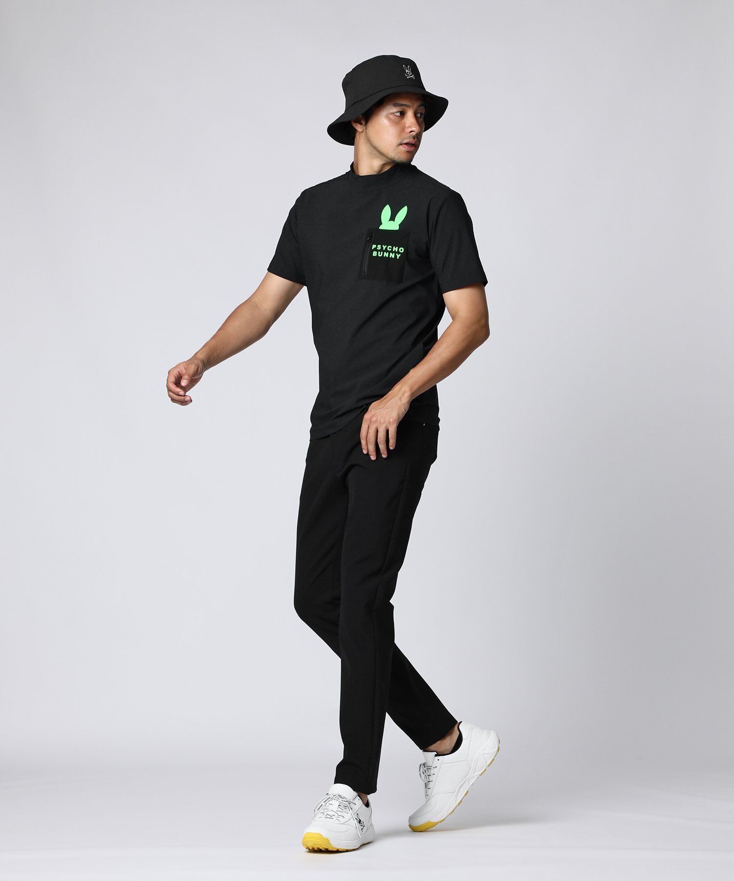 GOLF] ポケットバニーモックネックTシャツ｜Psycho Bunny