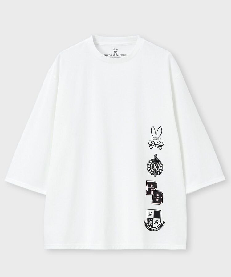 WEB限定]アーカイブカレッジロゴ 7分丈 Tシャツ｜Psycho Bunny
