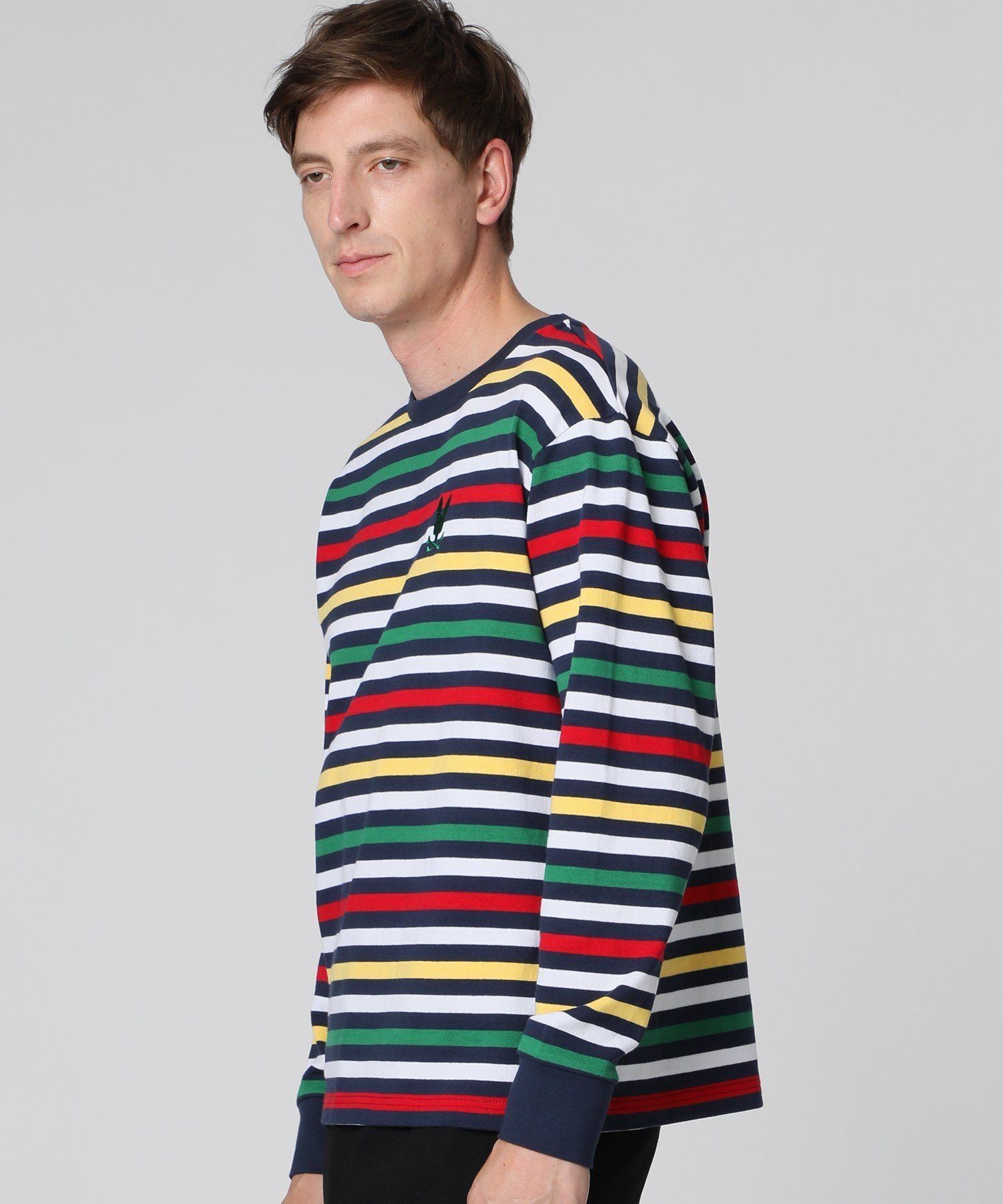 Cheerful Wednesday ボーダーロンT Mサイズ 日本製】ボーダー柄ボートネックロングスリーブTシャツ | TEIJIN