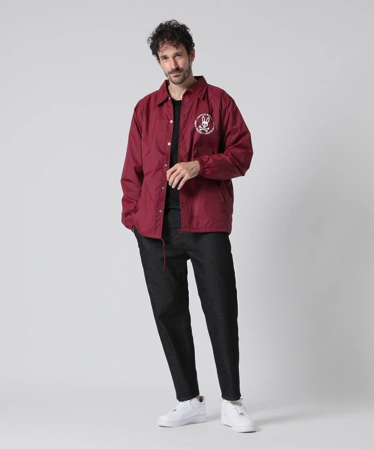 ★24年モデル 極美品★サイコバニー ビッグシルエットロゴ コーチジャケット Ｌ EC限定]シルエットロゴ コーチジャケット｜Psycho Bunny｜サイコ