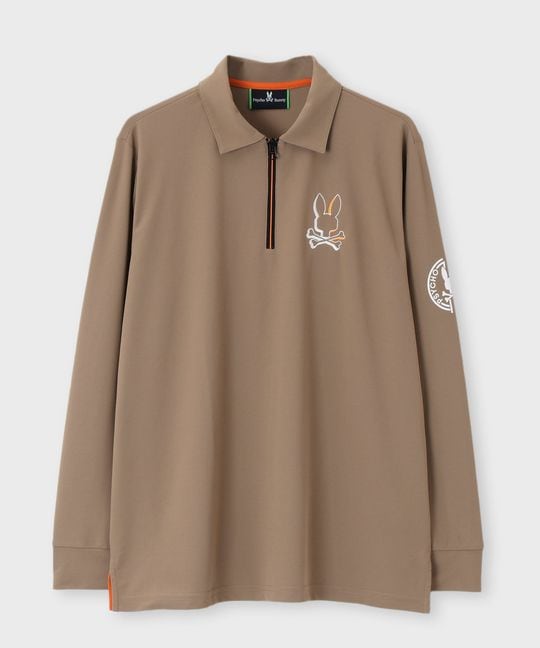 [GOLF]ハーフジップロングスリーブ  ポロシャツ