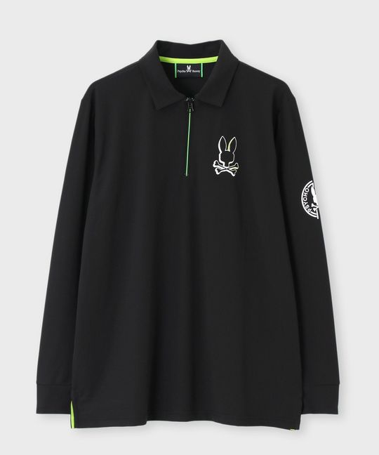 [GOLF]ハーフジップロングスリーブ  ポロシャツ